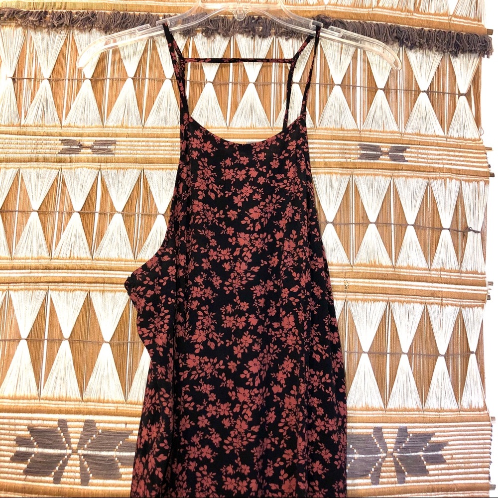 Boho Floral Maxi Dress with low back